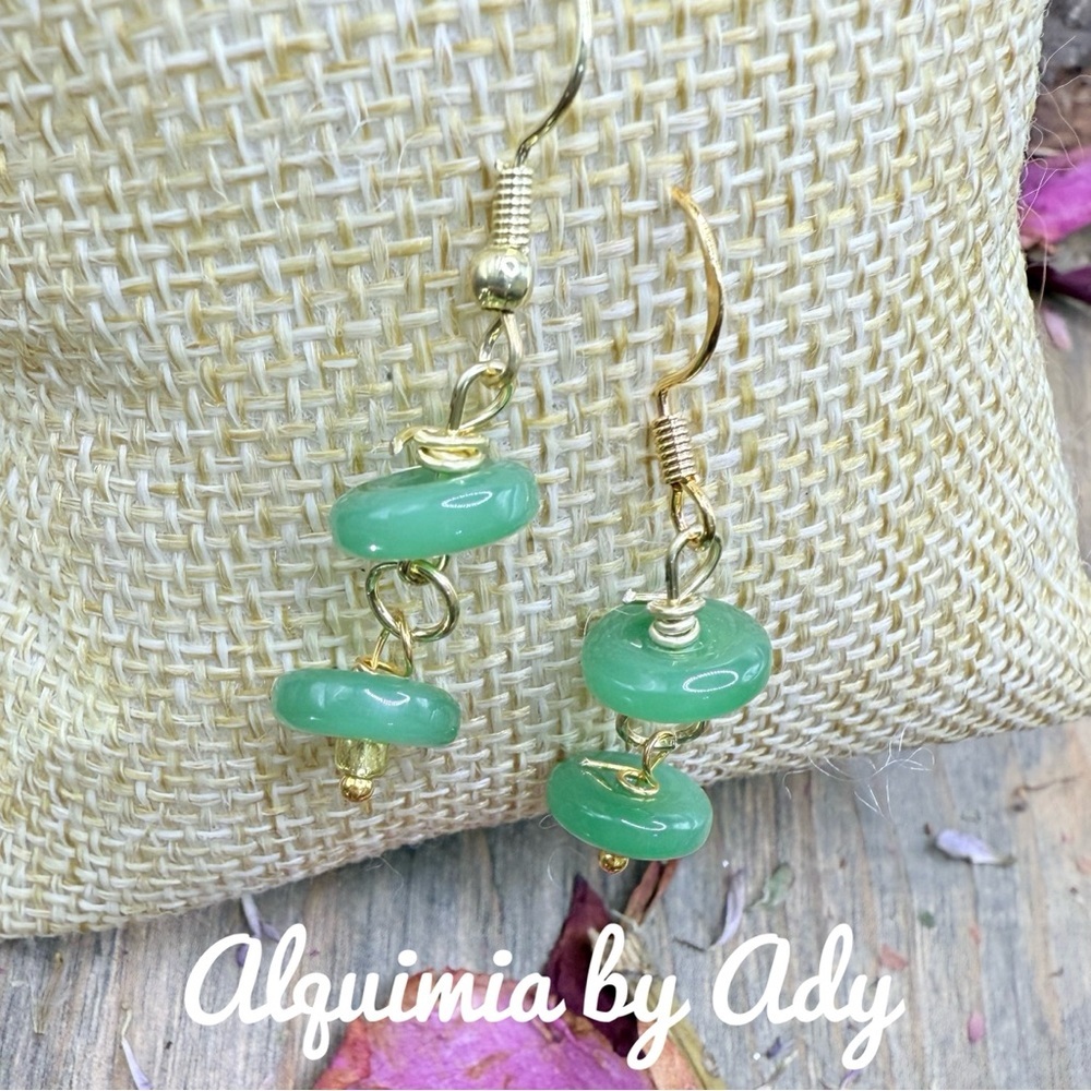 Alquimia Jade Green Dangle Earrings